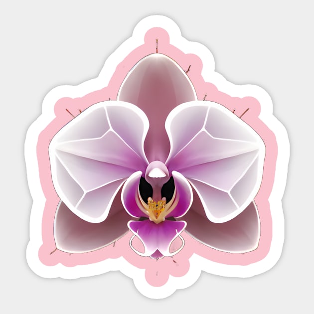 Style  Pink Orchid Collection are Made Up of Various Geometric Shape Sticker by animegirlnft